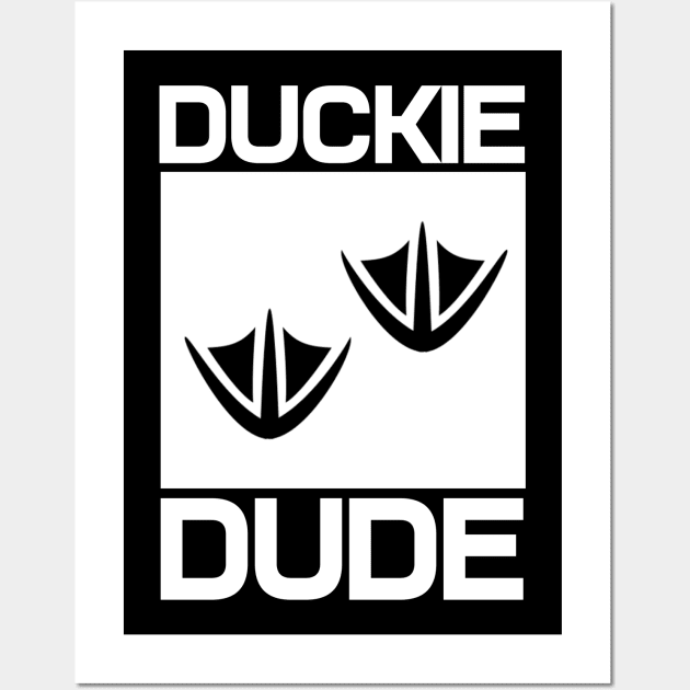 Funny Duck Duckie Dude Wall Art by EQDesigns